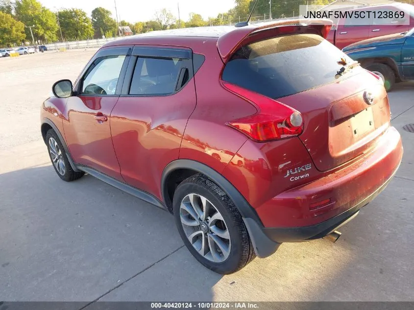 2012 Nissan Juke Sl VIN: JN8AF5MV5CT123869 Lot: 40420124