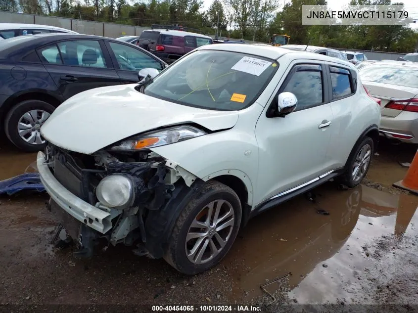 2012 Nissan Juke Sl VIN: JN8AF5MV6CT115179 Lot: 40454065