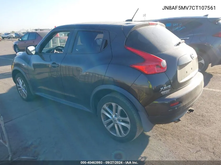 JN8AF5MV7CT107561 2012 Nissan Juke Sv