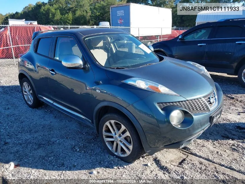 2012 Nissan Juke Sv VIN: JN8AF5MR1CT111933 Lot: 40497994