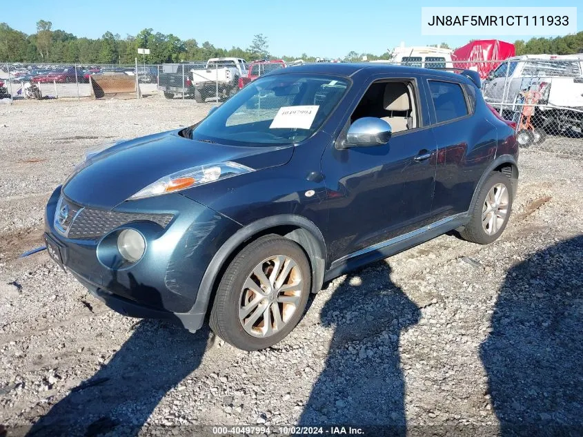 2012 Nissan Juke Sv VIN: JN8AF5MR1CT111933 Lot: 40497994