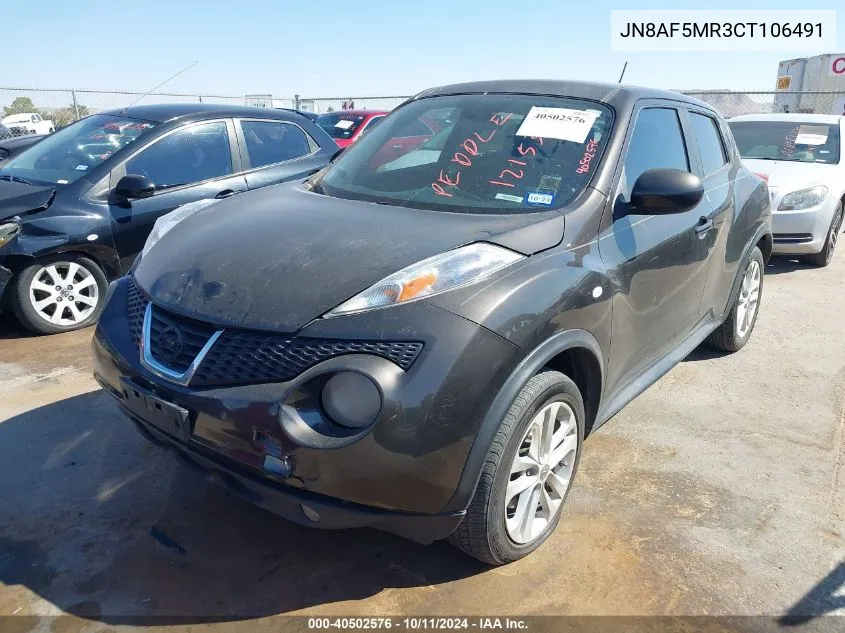 2012 Nissan Juke Sl VIN: JN8AF5MR3CT106491 Lot: 40502576