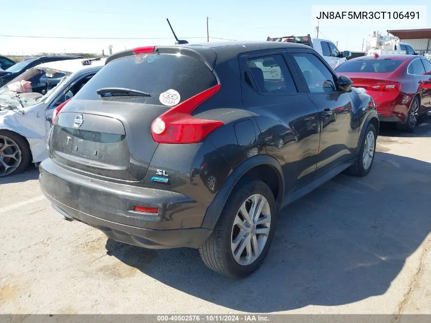 2012 Nissan Juke Sl VIN: JN8AF5MR3CT106491 Lot: 40502576