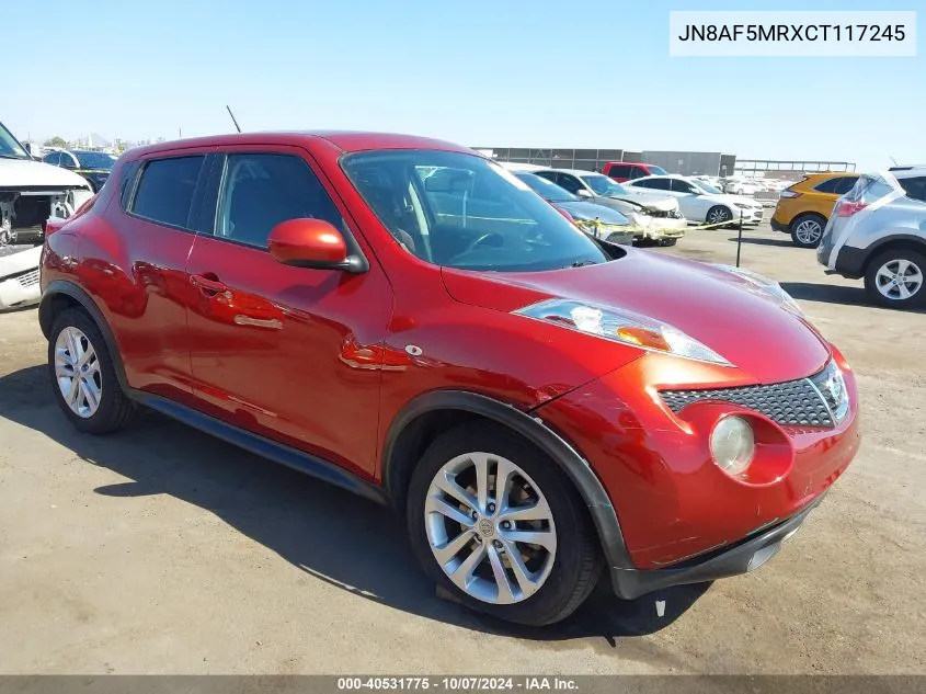 2012 Nissan Juke Sv VIN: JN8AF5MRXCT117245 Lot: 40531775