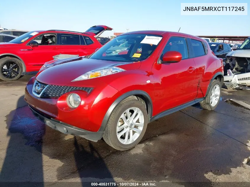 2012 Nissan Juke Sv VIN: JN8AF5MRXCT117245 Lot: 40531775