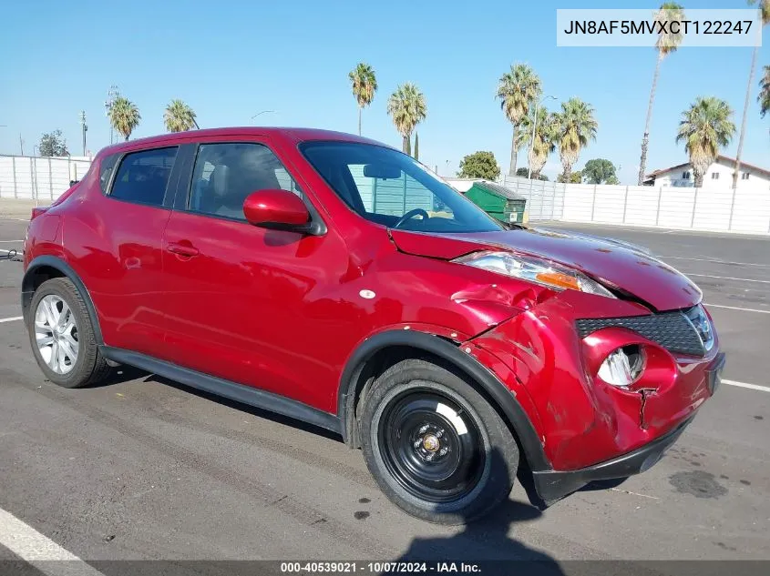 2012 Nissan Juke Sl VIN: JN8AF5MVXCT122247 Lot: 40539021