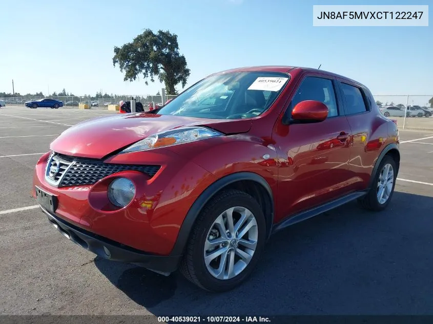 2012 Nissan Juke Sl VIN: JN8AF5MVXCT122247 Lot: 40539021