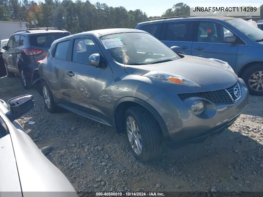 2012 Nissan Juke S VIN: JN8AF5MR4CT114289 Lot: 40580010