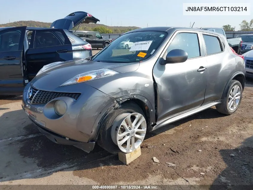 2012 Nissan Juke Sl VIN: JN8AF5MR6CT103214 Lot: 40590887