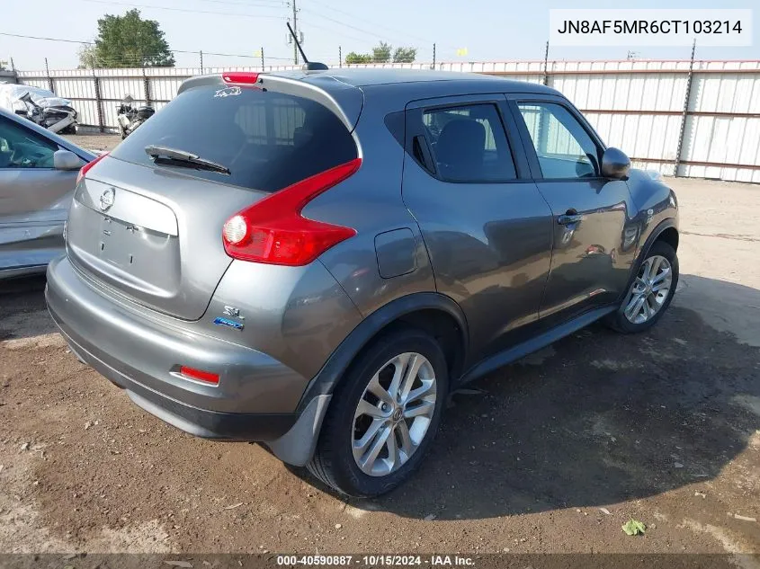 JN8AF5MR6CT103214 2012 Nissan Juke Sl