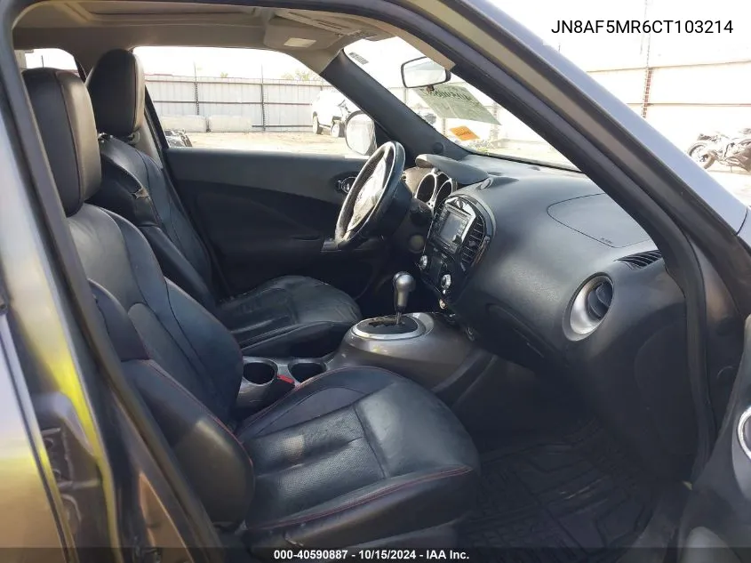 2012 Nissan Juke Sl VIN: JN8AF5MR6CT103214 Lot: 40590887