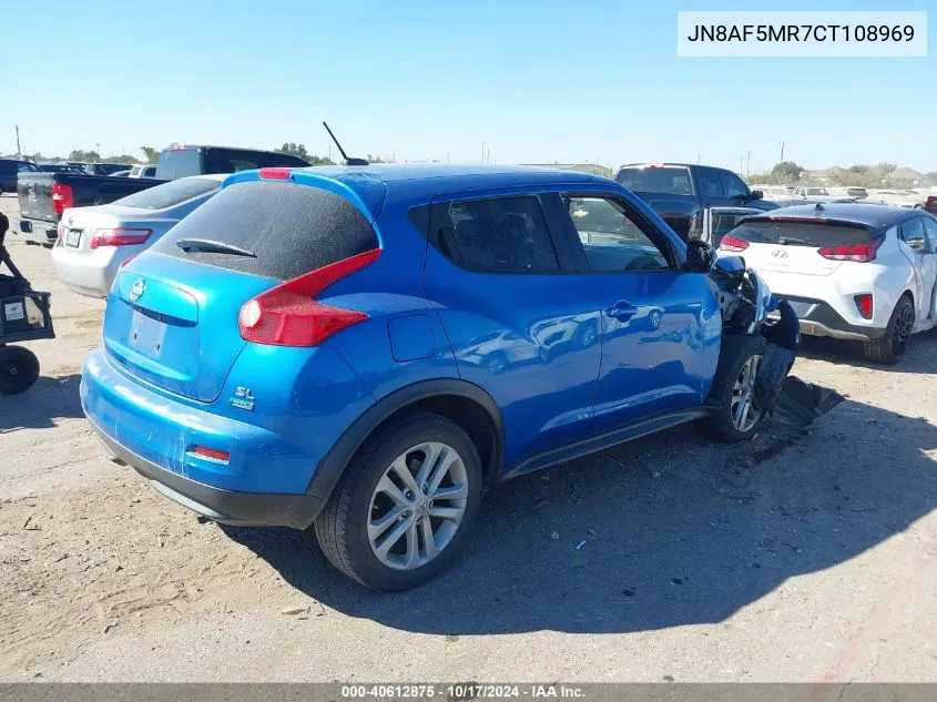 2012 Nissan Juke S/Sv/Sl VIN: JN8AF5MR7CT108969 Lot: 40612875