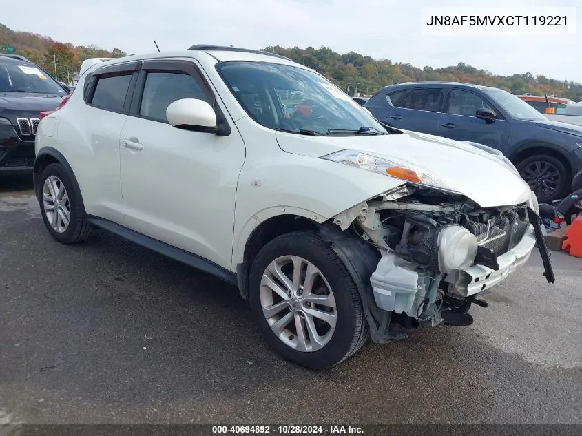 2012 Nissan Juke Sl VIN: JN8AF5MVXCT119221 Lot: 40694892