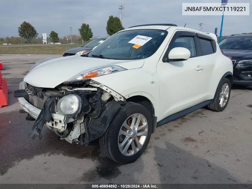 2012 Nissan Juke Sl VIN: JN8AF5MVXCT119221 Lot: 40694892