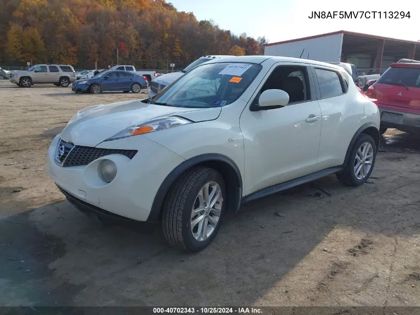 2012 Nissan Juke Sl VIN: JN8AF5MV7CT113294 Lot: 40702343