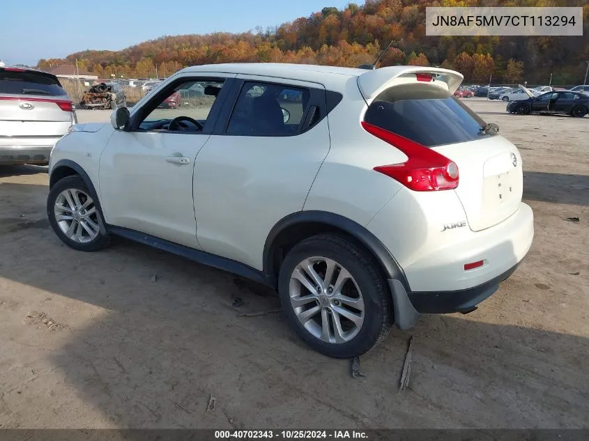 2012 Nissan Juke Sl VIN: JN8AF5MV7CT113294 Lot: 40702343