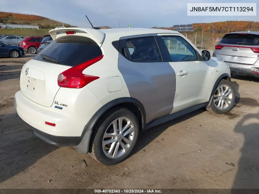 JN8AF5MV7CT113294 2012 Nissan Juke Sl