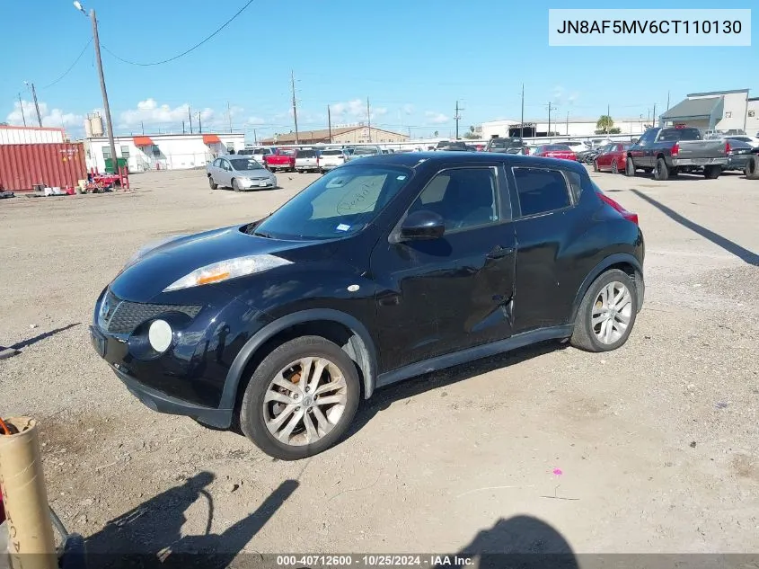 2012 Nissan Juke Sl VIN: JN8AF5MV6CT110130 Lot: 40712600