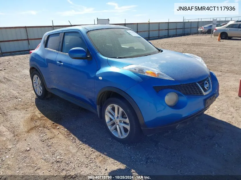 2012 Nissan Juke Sl VIN: JN8AF5MR4CT117936 Lot: 40713798