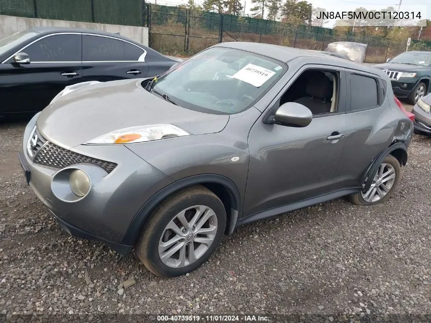 2012 Nissan Juke Sv VIN: JN8AF5MV0CT120314 Lot: 40739519