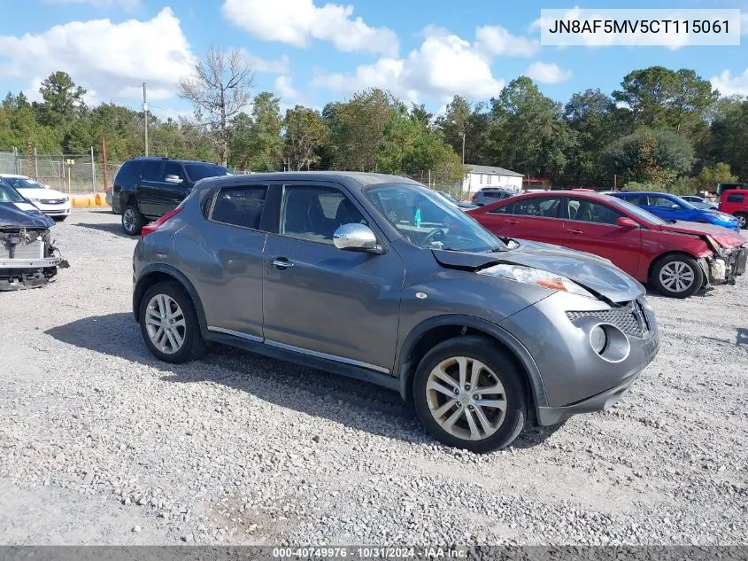 2012 Nissan Juke Sl VIN: JN8AF5MV5CT115061 Lot: 40749976