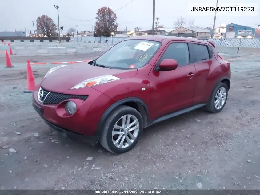 2012 Nissan Juke Sl VIN: JN8AF5MV7CT119273 Lot: 40764995