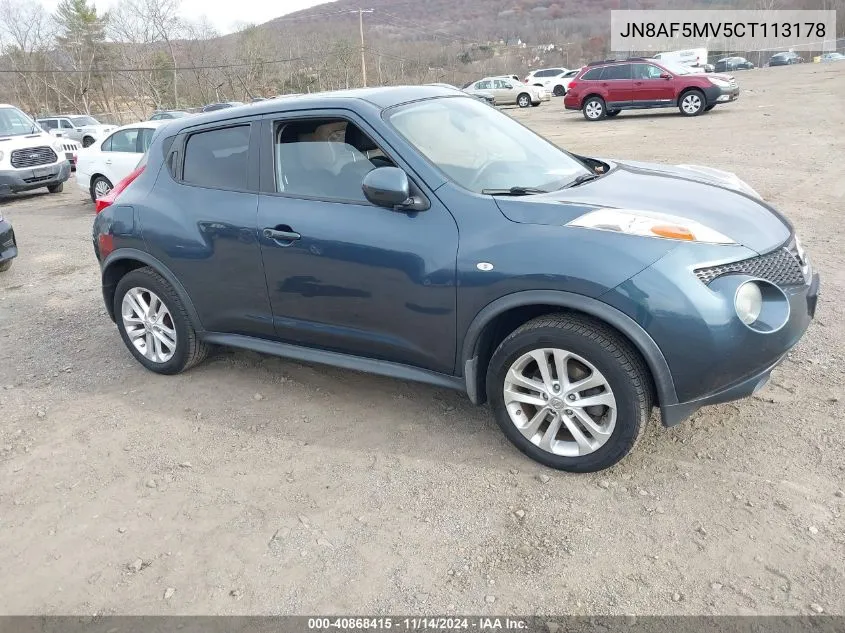 JN8AF5MV5CT113178 2012 Nissan Juke Sl