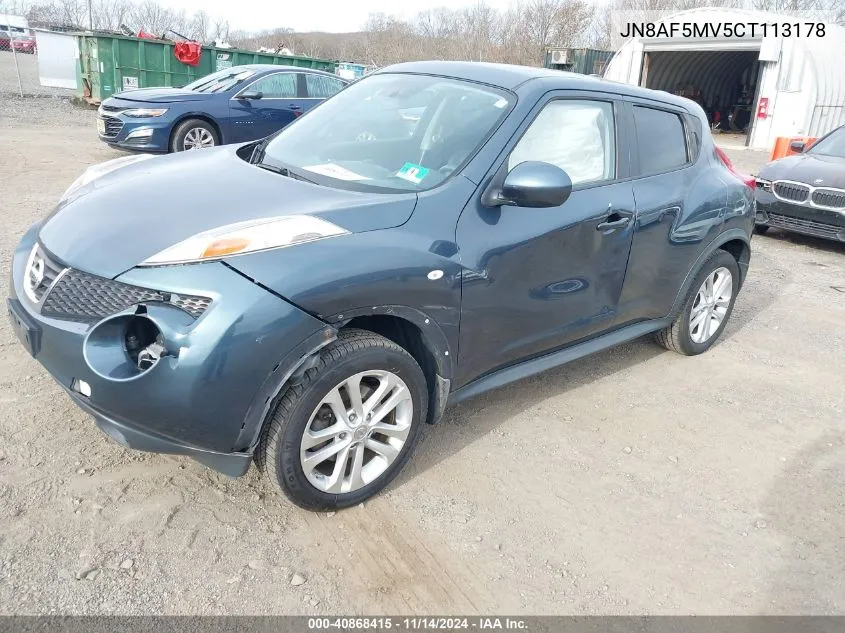 JN8AF5MV5CT113178 2012 Nissan Juke Sl