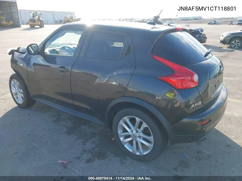 2012 Nissan Juke Sv VIN: JN8AF5MV1CT118801 Lot: 40870414