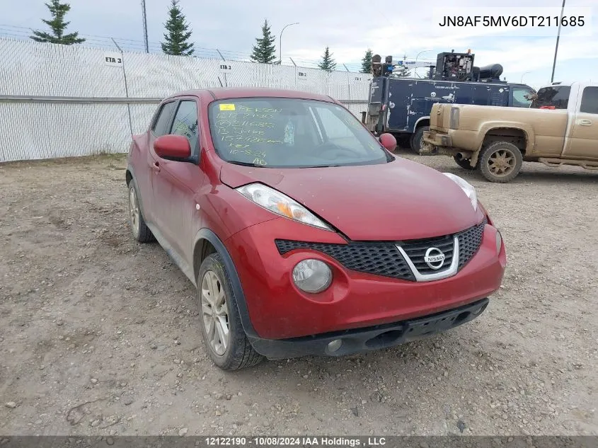 2013 Nissan Juke S/Sv/Sl VIN: JN8AF5MV6DT211685 Lot: 12122190