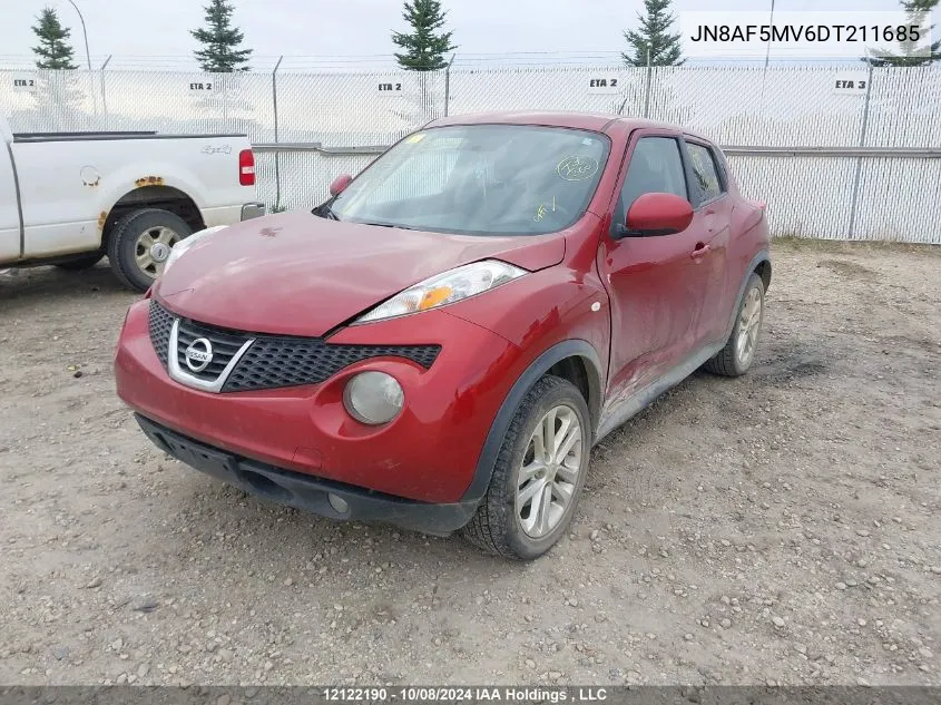 2013 Nissan Juke S/Sv/Sl VIN: JN8AF5MV6DT211685 Lot: 12122190