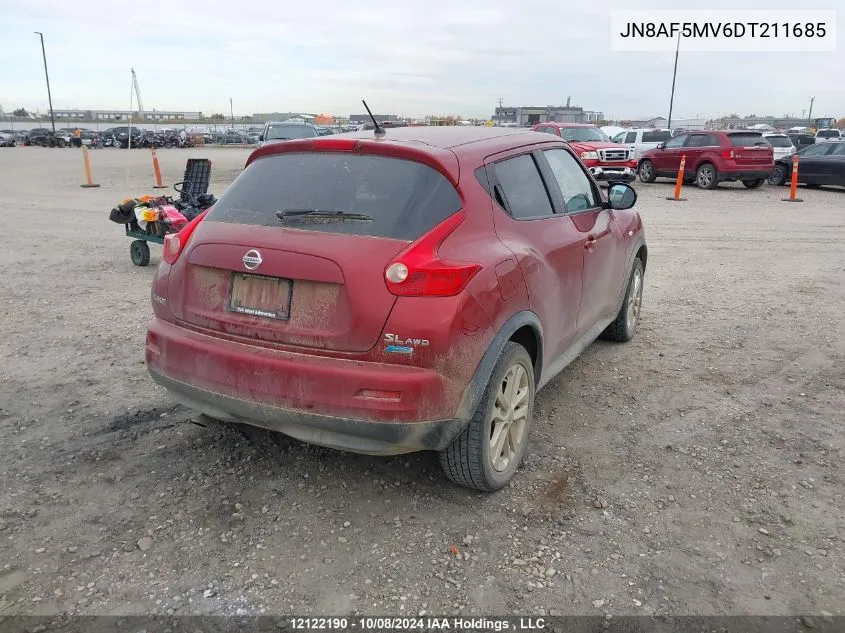 2013 Nissan Juke S/Sv/Sl VIN: JN8AF5MV6DT211685 Lot: 12122190