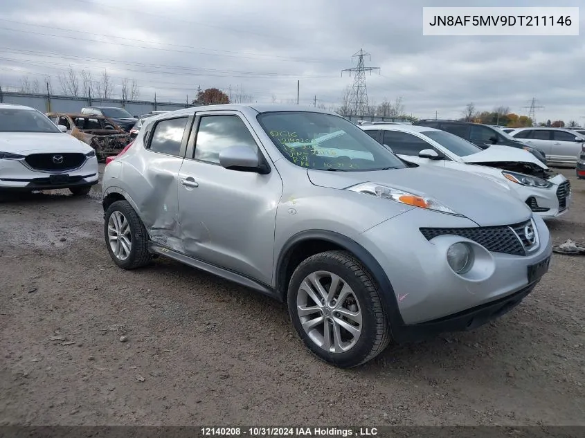 2013 Nissan Juke S/Sv/Sl VIN: JN8AF5MV9DT211146 Lot: 12140208