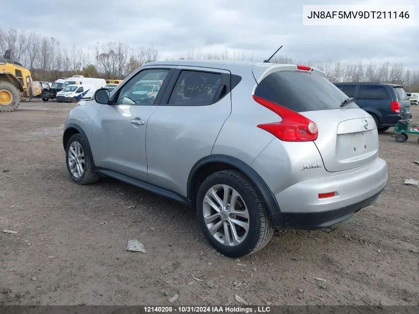 2013 Nissan Juke S/Sv/Sl VIN: JN8AF5MV9DT211146 Lot: 12140208