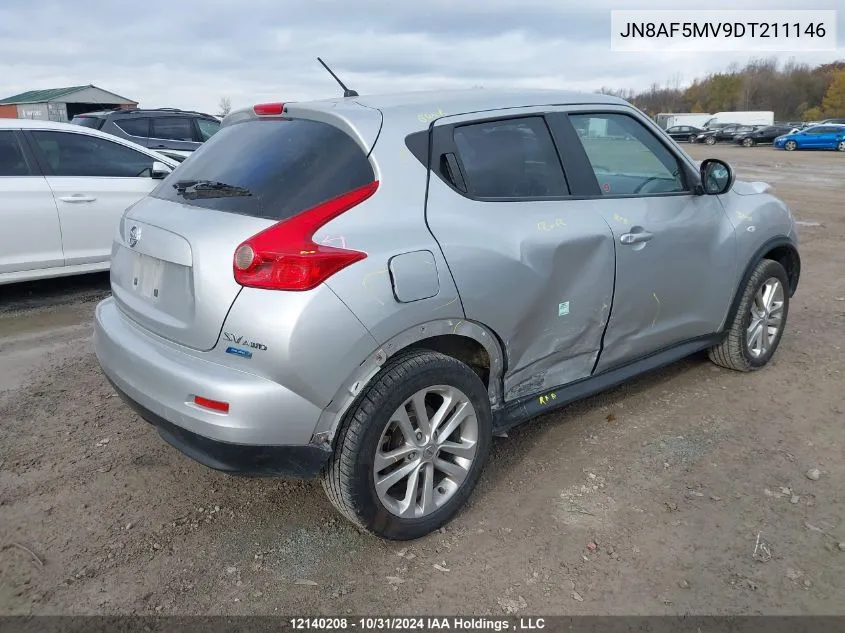 2013 Nissan Juke S/Sv/Sl VIN: JN8AF5MV9DT211146 Lot: 12140208