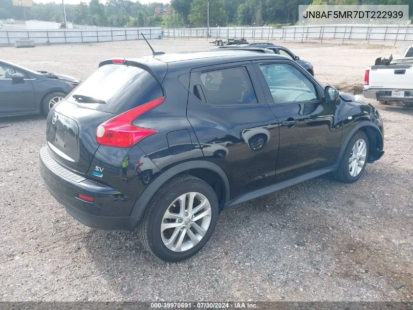 2013 Nissan Juke Sv VIN: JN8AF5MR7DT222939 Lot: 39970691