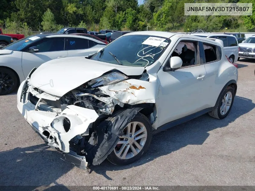 2013 Nissan Juke Sl VIN: JN8AF5MV3DT215807 Lot: 40170691