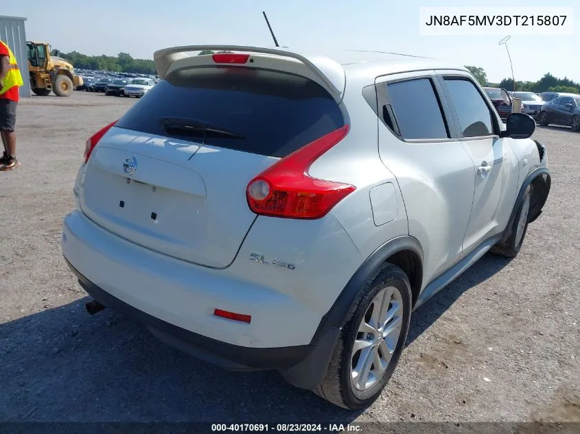 2013 Nissan Juke Sl VIN: JN8AF5MV3DT215807 Lot: 40170691