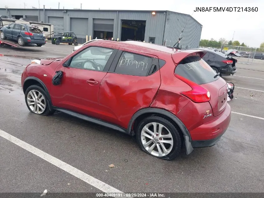 JN8AF5MV4DT214360 2013 Nissan Juke Sv