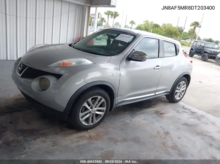 2013 Nissan Juke S VIN: JN8AF5MR8DT203400 Lot: 40433692