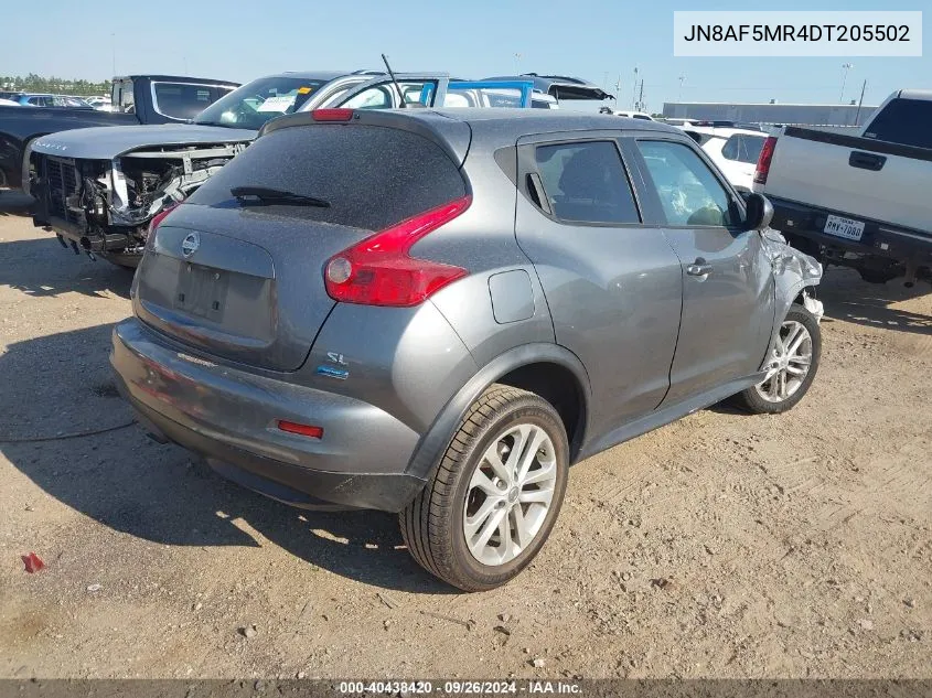 JN8AF5MR4DT205502 2013 Nissan Juke Sl