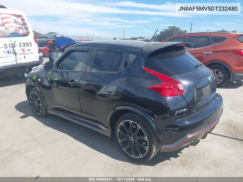 2013 Nissan Juke S/Sv/Sl VIN: JN8AF5MV5DT232480 Lot: 40588431