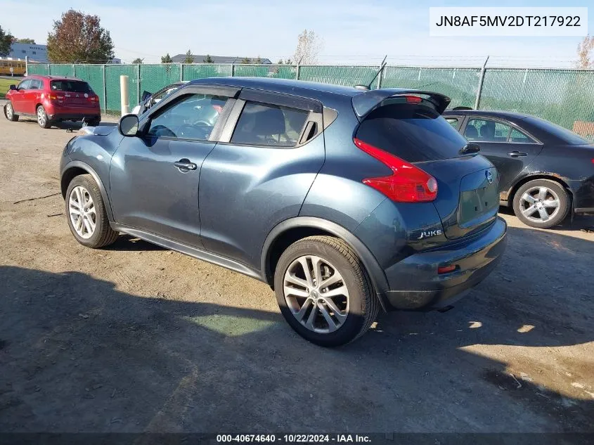 2013 Nissan Juke Sl VIN: JN8AF5MV2DT217922 Lot: 40674640