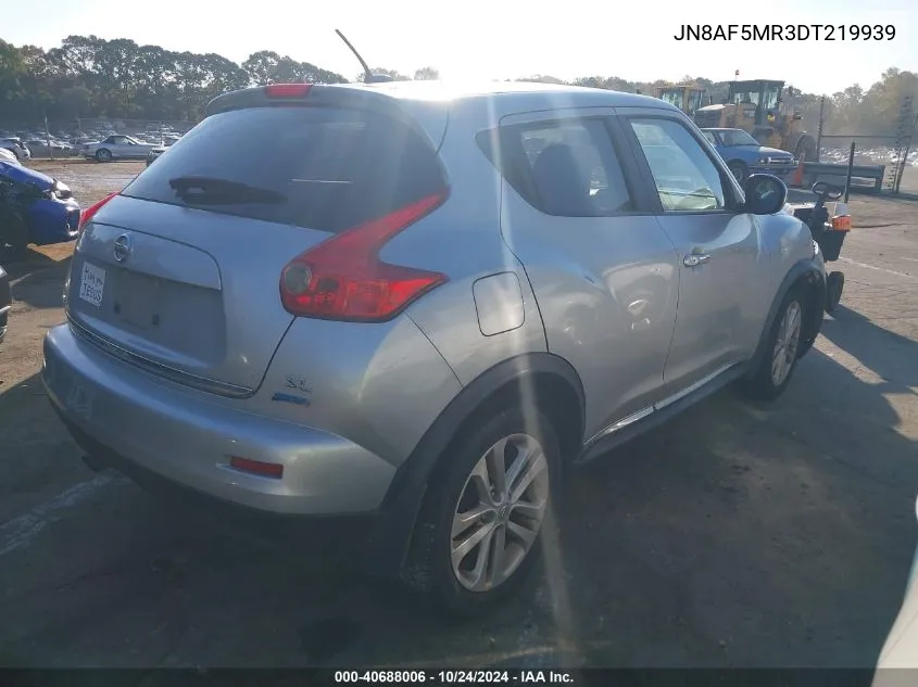 2013 Nissan Juke S/Sv/Sl VIN: JN8AF5MR3DT219939 Lot: 40688006