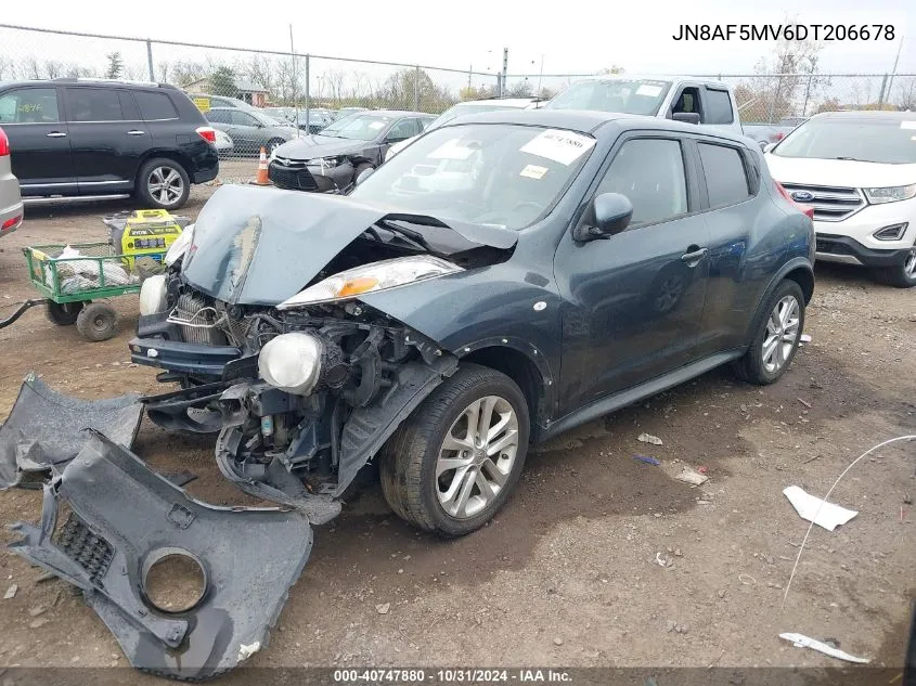 2013 Nissan Juke Sv VIN: JN8AF5MV6DT206678 Lot: 40747880