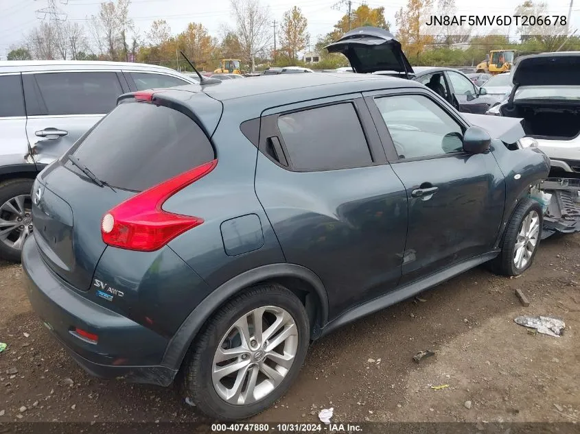 2013 Nissan Juke Sv VIN: JN8AF5MV6DT206678 Lot: 40747880