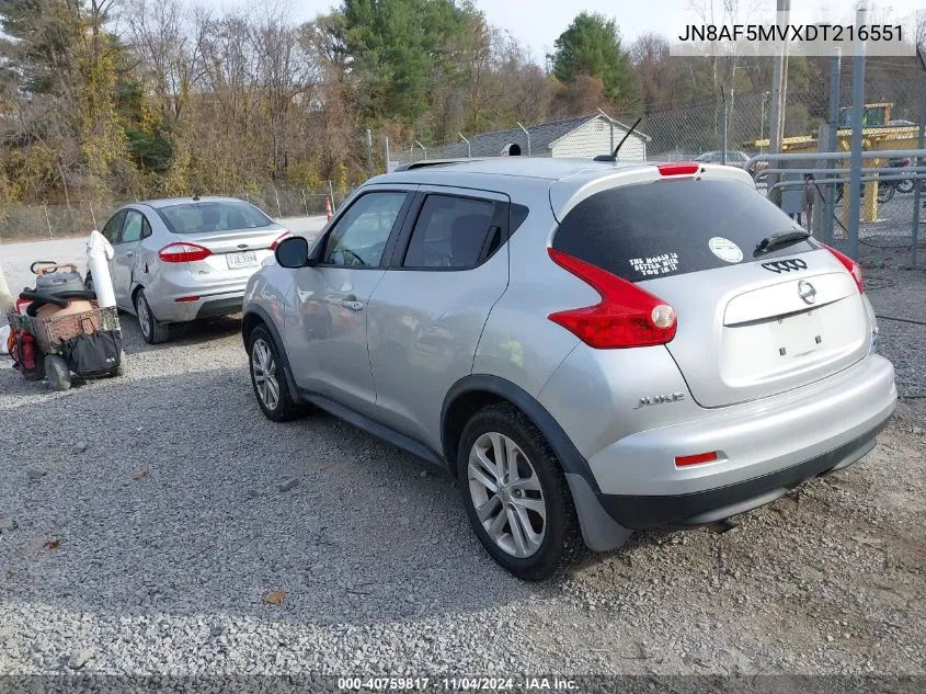 2013 Nissan Juke Sv VIN: JN8AF5MVXDT216551 Lot: 40759817