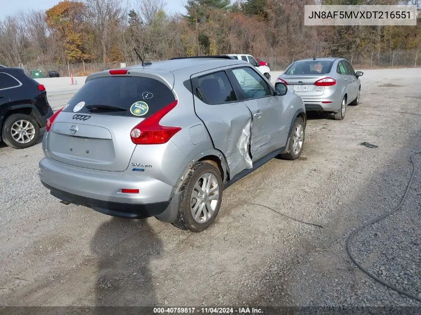 2013 Nissan Juke Sv VIN: JN8AF5MVXDT216551 Lot: 40759817