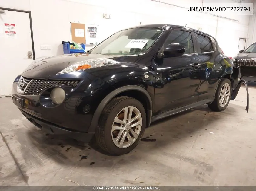 2013 Nissan Juke Sv VIN: JN8AF5MV0DT222794 Lot: 40773574