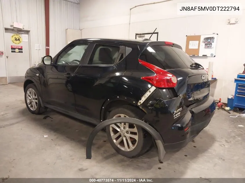 2013 Nissan Juke Sv VIN: JN8AF5MV0DT222794 Lot: 40773574